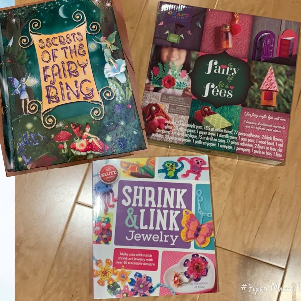 🌟HP🌟Craft Bundle - Fairy Kit, Klutz-Shrink& Link Jewelry, Fairy Book & Figures